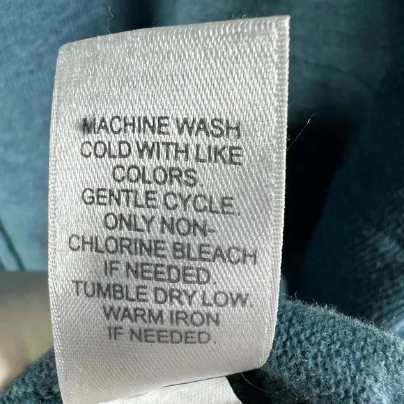 J Jill PURE JILL Womens M RELAXED Fit 3/4 Sleeve Blue PONCHO Tunic Cowl Neck - Picture 15 of 16